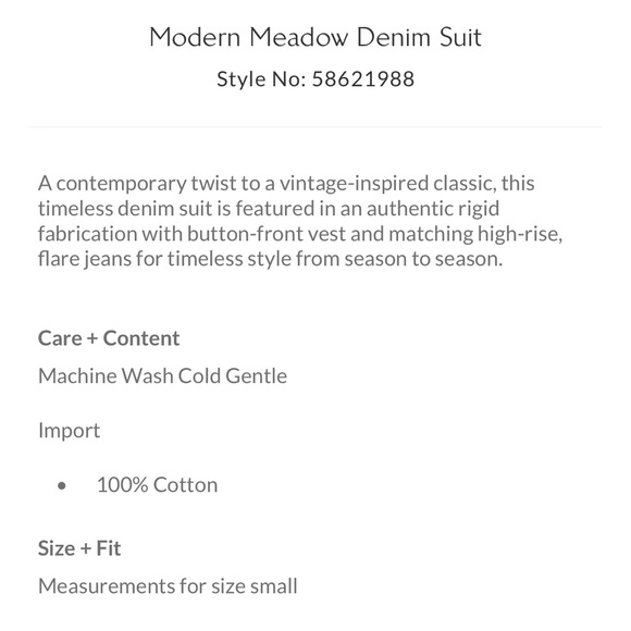 FREE PEOPLE / Modern Meadow Denim Suit - XS - Picture 3 of 15